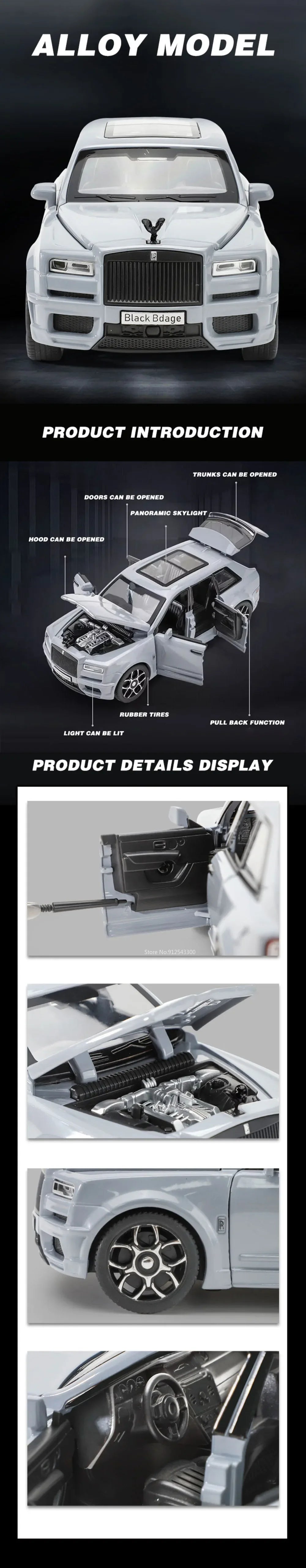 Rolls Royce Cullinan SUV Model Car