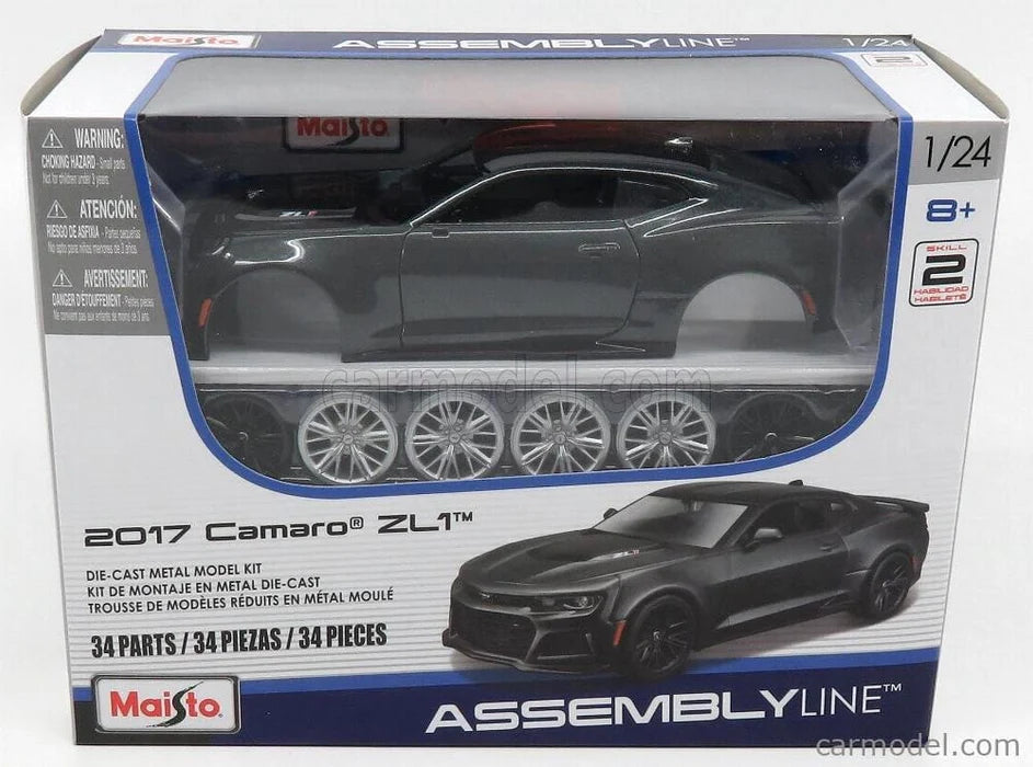 Chevrolet Camaro ZL1 2017 Metallic Grey – 1:24 Diecast by Maisto