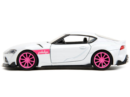 1:32 Toyota Supra White Metallic with Pink Wheels from "Pink Slips" by Jada