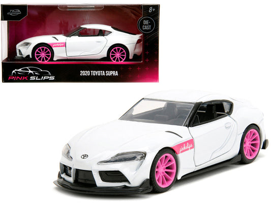 1:32 Toyota Supra White Metallic with Pink Wheels from "Pink Slips" by Jada