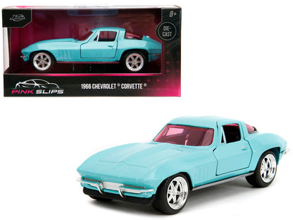 Chevrolet Corvette 1966 Light Blue "Pink Slips" – 1:32 Diecast by Jada