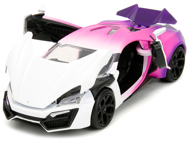 Lykan Hypersport White/Pink/Purple "Pink Slips" – 1:24 Diecast by Jada