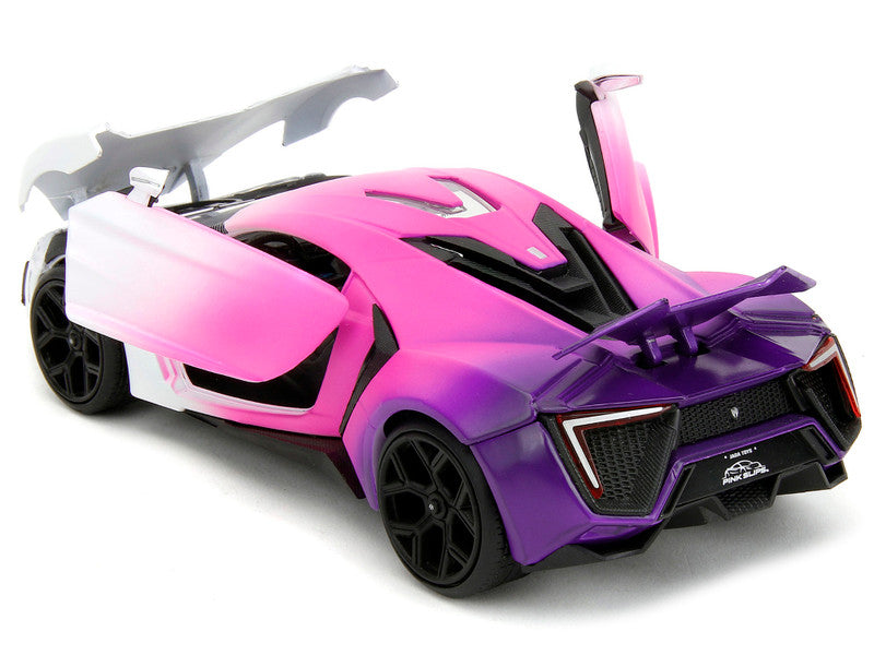 Lykan Hypersport White/Pink/Purple "Pink Slips" – 1:24 Diecast by Jada