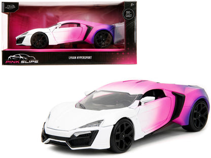 Lykan Hypersport White/Pink/Purple "Pink Slips" – 1:24 Diecast by Jada