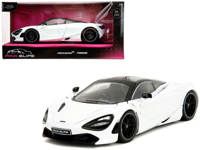 1:24 McLaren 720S White Metallic with Black Top from "Pink Slips" by Jada