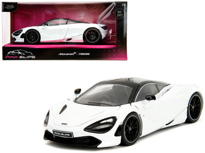 1:24 McLaren 720S White Metallic with Black Top from "Pink Slips" by Jada