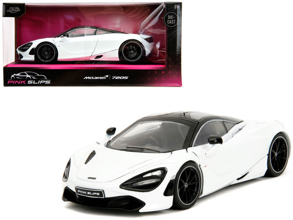 1:24 McLaren 720S White Metallic with Black Top from "Pink Slips" by Jada