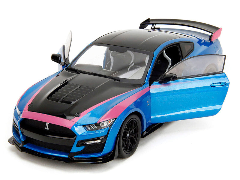 Ford Mustang Shelby GT500 Blue Metallic "Pink Slips" – 1:18 Diecast by Jada