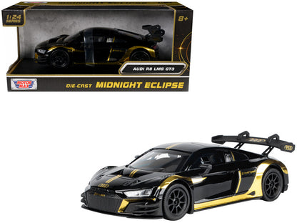 Audi R8 LMS GT3 Black/Gold "Midnight Eclipse" – 1:24 Diecast by Motormax
