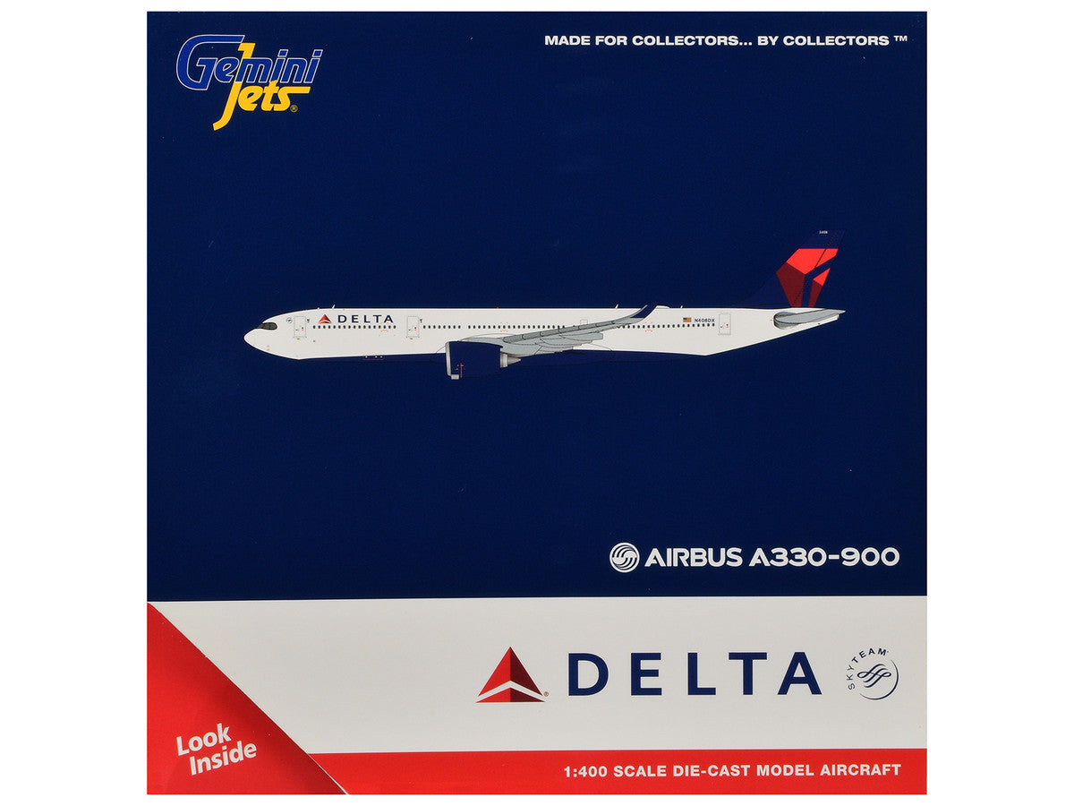 1:400 Airbus A330-900 Delta Airlines Commercial Aircraft Diecast Model by GeminiJets