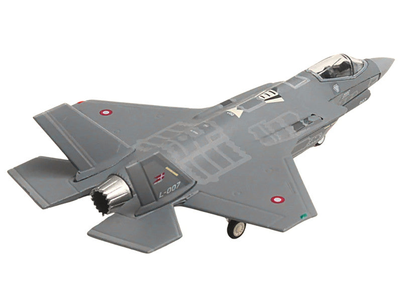 1:200 Lockheed Martin F-35A Lightning II Aircraft "Eskadrille 727 Skrydstrup Air Base" (L-007) Royal Danish Air Force Diecast Model by Herpa