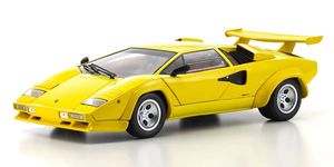 Lamborghini Countach LP5000 Quattrovalvole Yellow – 1:18 Diecast by Kyosho