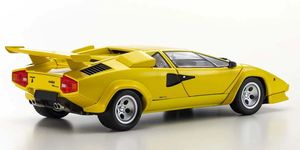 Lamborghini Countach LP5000 Quattrovalvole Yellow – 1:18 Diecast by Kyosho