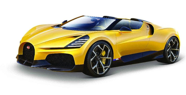 Bugatti Mistral Yellow – 1:18 Diecast by Bburago
