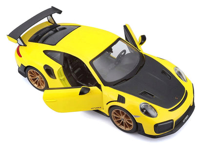 Porsche 911 GT2 RS 2018 Yellow/Carbon/Gold "Special Edition" – 1:24 Diecast by Maisto