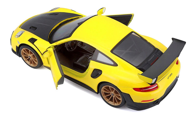 Porsche 911 GT2 RS 2018 Yellow/Carbon/Gold "Special Edition" – 1:24 Diecast by Maisto