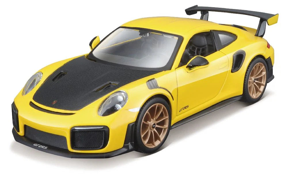Porsche 911 GT2 RS 2018 Yellow/Carbon/Gold "Special Edition" – 1:24 Diecast by Maisto